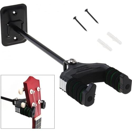 Aluminium Alloy Instrument Hanger Soft Sponge Full Protection Holder for Bass Guitar Ukulele Violin Mandolin Banjo Neck Support