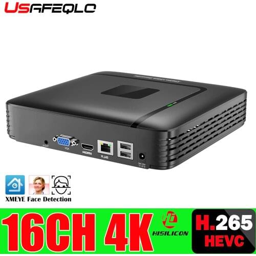 3516E Hisilicon H.265+ Mini NVR Full HD Real P2P 16CH 4K Video Recorder Motion Detect ONVIF For IP Camera Security System