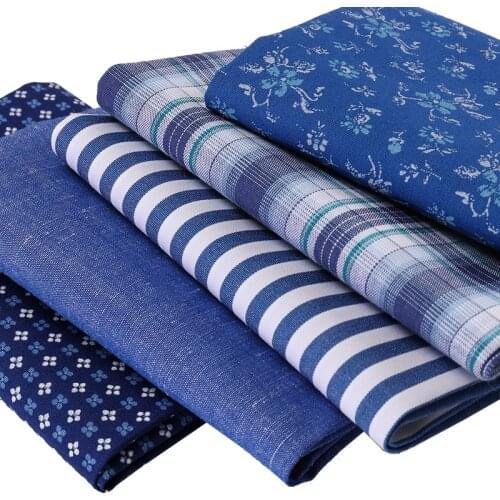 Vintage Linen Cotton Fabric Interior Design Sample Cloth Japanese Korean Handmade Patchwork Sewing Fabric 25*25cm 5 Pcs/Pack P33