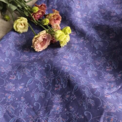 High Quality Natural Pure Ramie Linen Cloth Printed Fabric For Dresses Robe Summer Thin Tissu Diy Handmade Sewing DIY