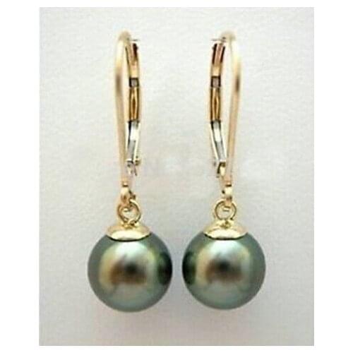 Women Gift word Love Free shipping Wholesale free shipping >>natural southsea saltwater BLACK SHELL PEARL earring