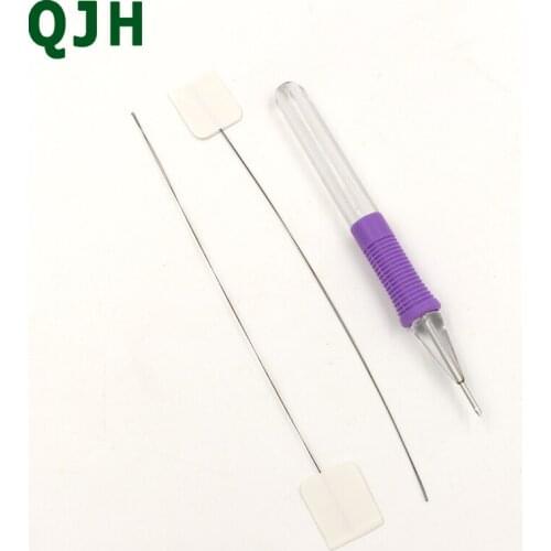 1PCS acupuncture Felt needle Handle Holder With Wool Needle Felting Tools New Embroidery needle 2pcs threader