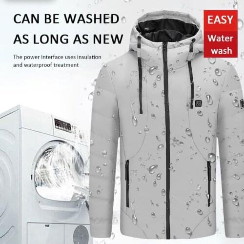 1PC USB Charging Electric Down Jackets 4 Zone Heating Waterproof Intelligent Temperature Control Ski Outdoor Camping Hiking Hot