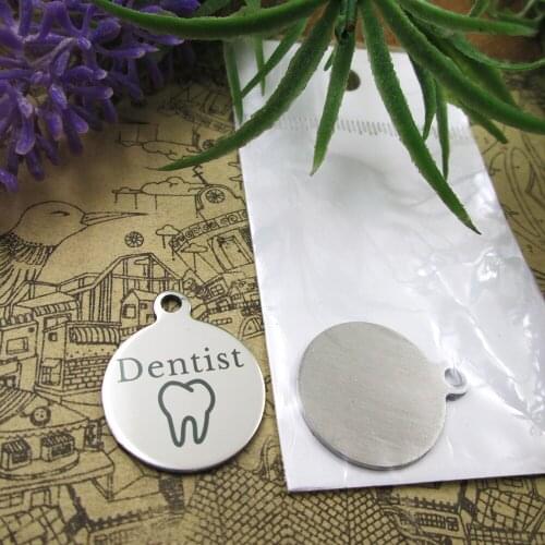 10pcs--"Dentist"stainless steel charms 5 styles for choosing DIY Charms for necklace bracelets