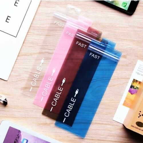 3000pcs/lot 7cmx21cm Water Proof zipper lock Retail pack packing bag for USB data cable Electronic accessories Gifts package bag