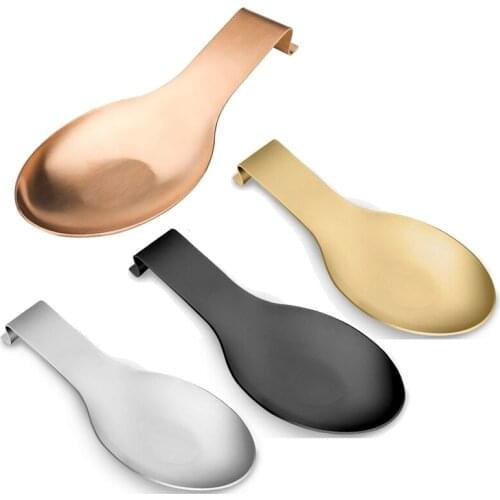 4 Pcs Stainless Steel Spoon Rest for Kitchen Counter,Spoon Holder for Stove Top,Spatula Rest,Ladle Holder,Brushed Finish