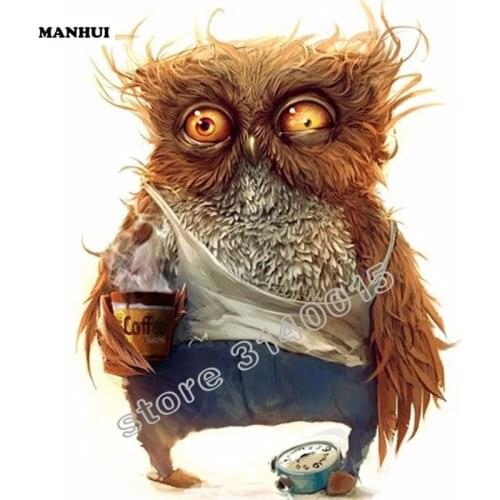 DIY Diamond Painting Owl Pattern Needlework Mosaic Full Square Drill 5D Diamond embroidery Decor Painting BFC002