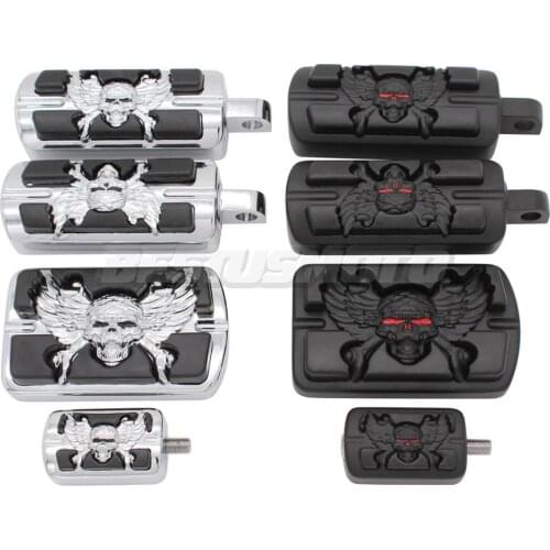 Motorcycle Foot Pegs Shifter Peg Brake Pedal Pad Cover For Harley Dyna Electra Glide Fatboy FLSTF Heritage Softail Tri Glide