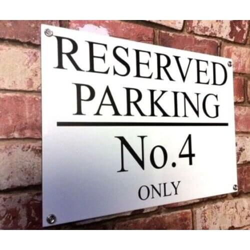 DIY House Number PERSONALISED PRIVATE RESERVED NO PARKING SIGN WEATHERPROOF 40CM X 30CM