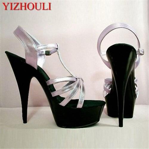 Elegant Silver 15CM High Heel Platforms Pole Dance / Performance / Star / Model Shoes, Wedding Shoes