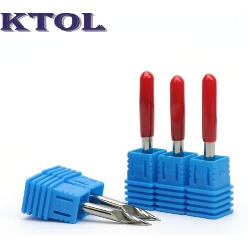 4x30 Degree 0.2-0.5mm Tip CNC Router V Bit 1 Flute End Mill Tungsten Carbide Steel Aluminum Milling Cutters PCB Engraving Tools