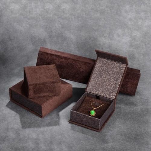 Velvet Bride Wedding Earrings Ring Box Pendant Necklace Jewelry Display Packaging Gift Case Boxes Amazing Organizer Wholesale
