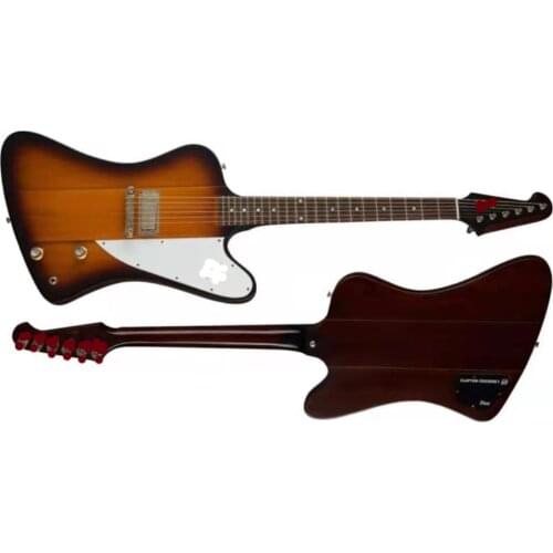 Firebird No. 1 guitar, red rosewood fingerboard, mahogany body, dotted fret, one-piece guitar, silver accessories, small mini pi