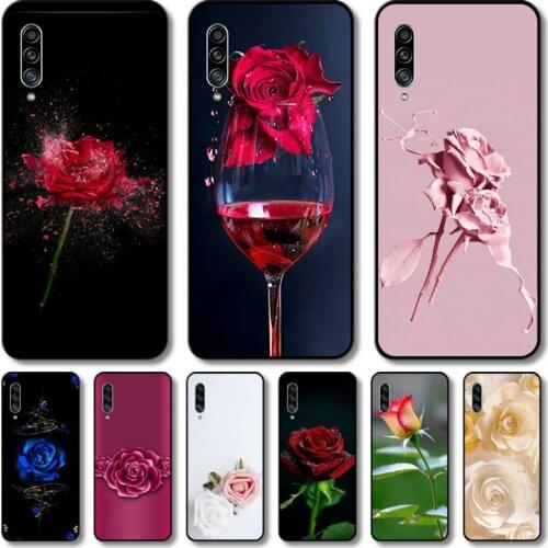 Colorful rose Phone Case For Samsung Galaxy A 12 51 52 21 71 72 42 31 10 80 90 S E 5G Black Shell Art Cell Cover