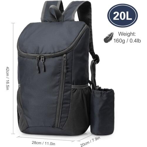 20L Lightweight Folding Backpack Water Repellent Bag for Women Men Cycling Camping Climbing Hiking Traveling Backpack