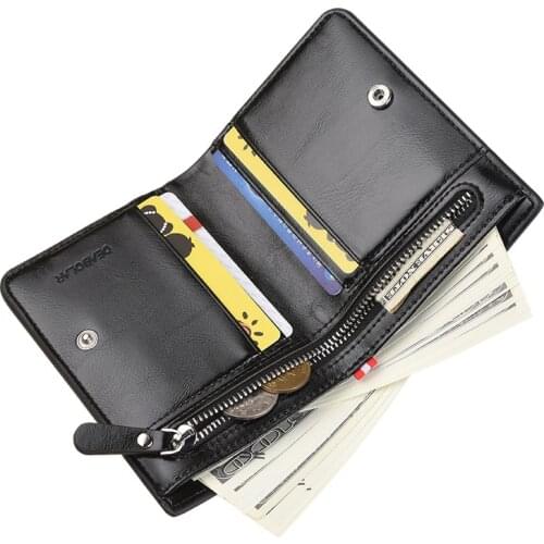 Fashion PU Leather Men Wallets Buckle Short Vertical Mens Wallet Multifunctional Coin Purse Luxury Brand Dollar Slim Purse