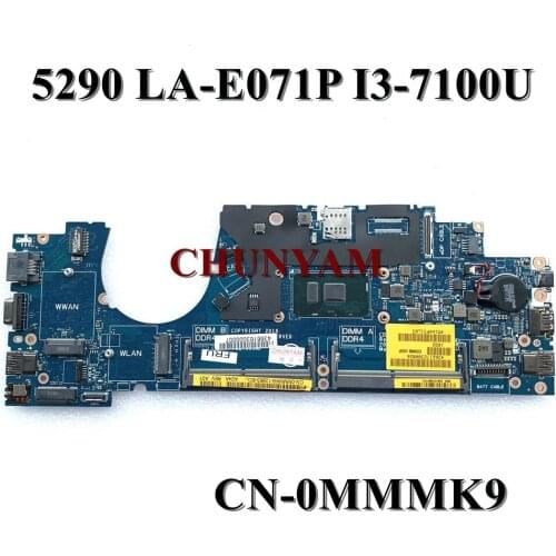 NEW CDM60 LA-E071P i3-7100U FOR Dell Latitude 12 5290 E5290 Laptop Notebook Motherboard Mainboard CN-0MMMK9 MMMK9 100%tested