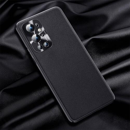 Lens Protection Shell Coque Luxury PU Leather Shockproof Case For OnePlus 9 Pro Oneplus 9 TPU Frame Protective Back Cover Fundas