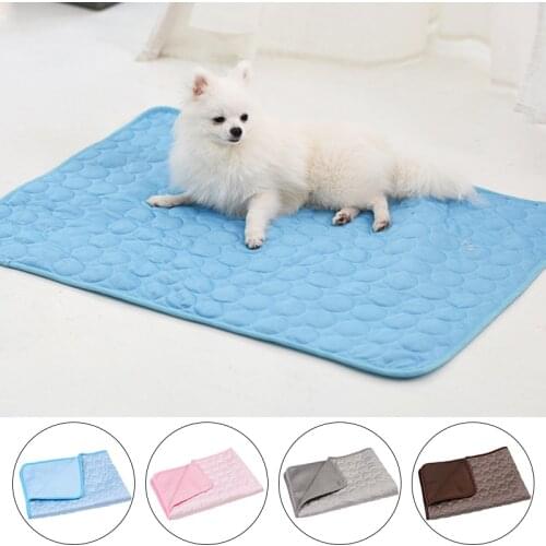 Dog Summer Cooling Mat Pets Ice Pad Cool Cat Blanket Sofa Breathable Moisture-proof Dog Bed Portable Tour Sleeping Pet Accessory