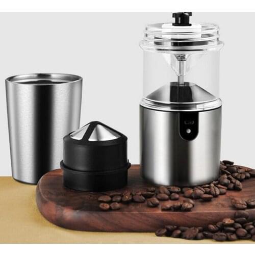 Portable USB Rechargeable Coffee Grinder for Aeropress Drip Coffee Espresso