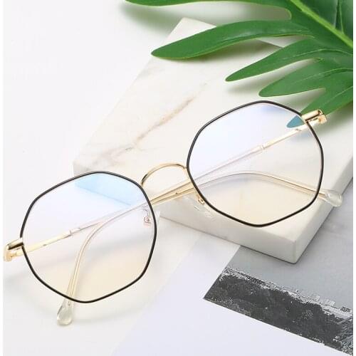 Retro Anti Blue Light Glasses Frame Metal Round Optical Square Sepectacles Plain Eyeglasses Eyewear for Men Women Unisex