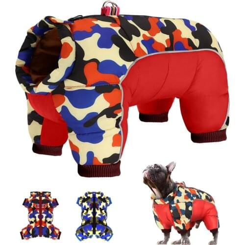 Thick Winter Dog Clothes Warm Cotton Pet Coat Jacket Waterproof Small Dog Pets Clothing Costume For Pug Chihuahua French Bulldog