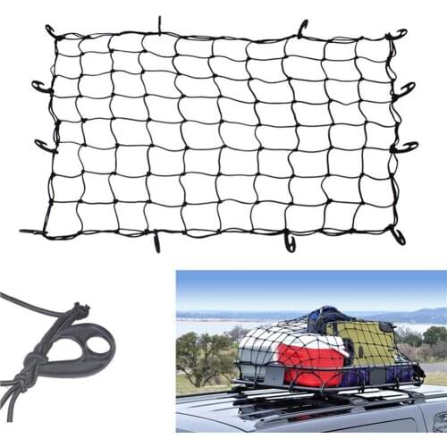 Universal Large Elastic Latex Car Roof Cargo Luggage Storage Net with Hooks Крепления и держатели Органайзеры в багажник