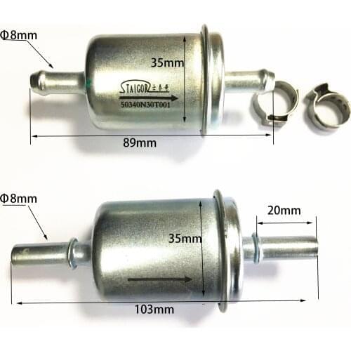 8mm universal fuel filter for motorcycle utv atv motobike