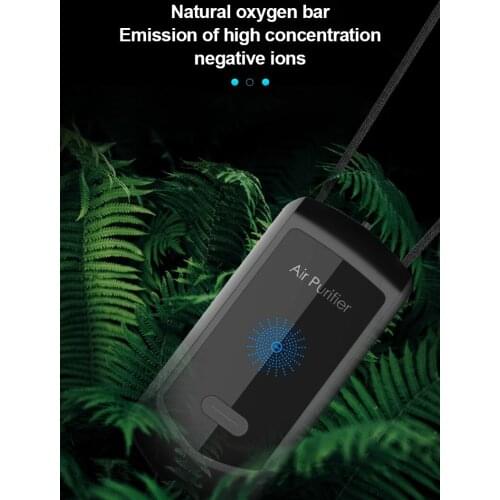 Air Purifier Wearable Necklace Mini Portable USB Air Cleaner Negative Lon Generator Low Noise Air Purifier For Child Adult