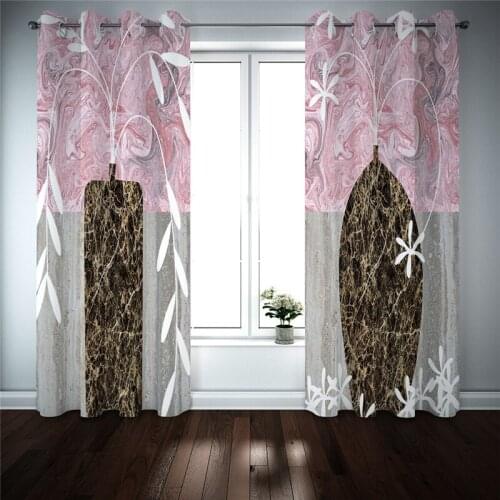 High quality custom 3d curtain fabric European style marble pattern Luxury Blackout 3D Window Curtains For Living Room Bedroom