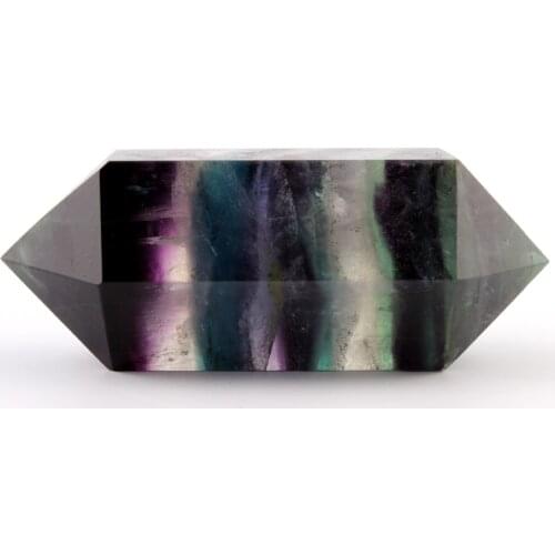 100*37mm Fluorite Large size Natural stone carved double Point Sceptre Feng shui Chakra Healing Crystal Reiki