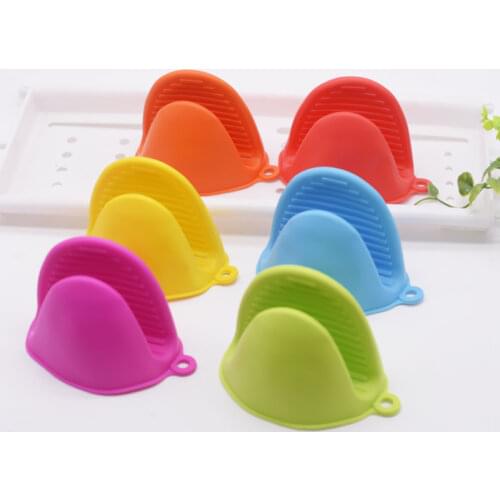 2pc Thicken Baking Silicone Oven Mitts Microwave Oven Glove Heat Insulation Anti-slip Grips Bowl Pot Clips Kitchen Gadgets