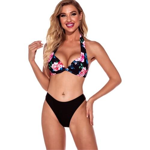 Bikini 2021 Summer Floral Bikini Set Low Waist Swimwear Women Brazilian Bathing Suit Sexy Swimsuit Female Brazilian Biquini #GH