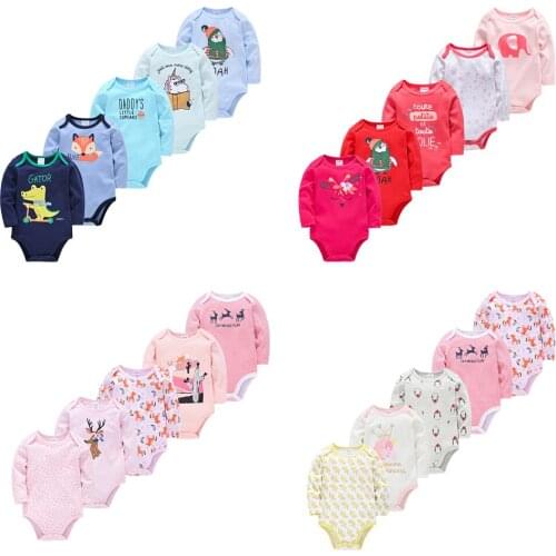 New Baby Bodysuits 0-12M Cotton Ropa Bebe Body Baby Boy Clothing Set 5Pcs Christmas Kids Clothes For Girls Body Bebe Jumpsuits