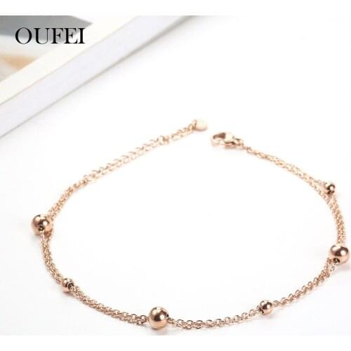 OUFEI Rose Gold Steel Ball Bracelets For Women Stainless Steel Bracelet Jewelry Accessories Best Friend Bracelet
