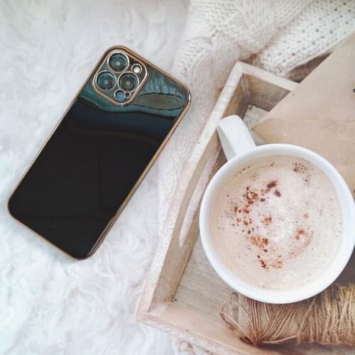 11 Case Luxruy Plated Gold Electroplated Silicone Square Cover For iPhone 12 Pro Max XR 7 8 Plus XS X SE 2020 11 Pro Max Cases