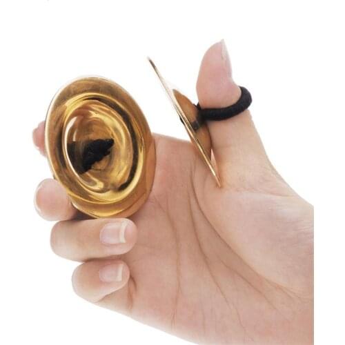 Child Musical Instrument Toys Metal Early Education Baby 1 Pair Copper Cymbals Silver Belly Dance Finger Dial Pads