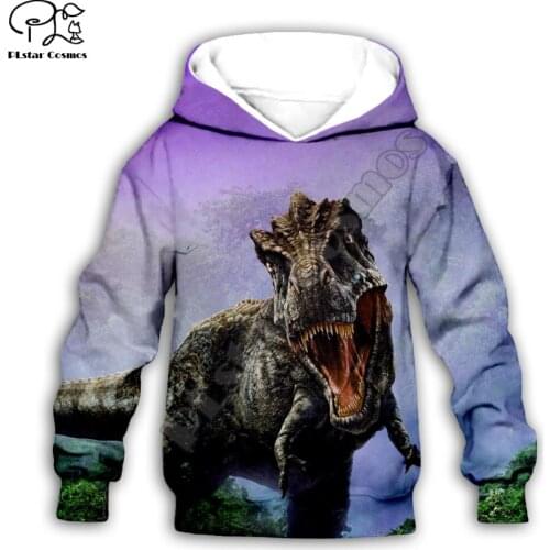 Kids Baby Boy Girl Toddlers anime dinosaur print 3d Hoodies Cartoon Tracksuit Children wear Set Cute Sweatshirts -10