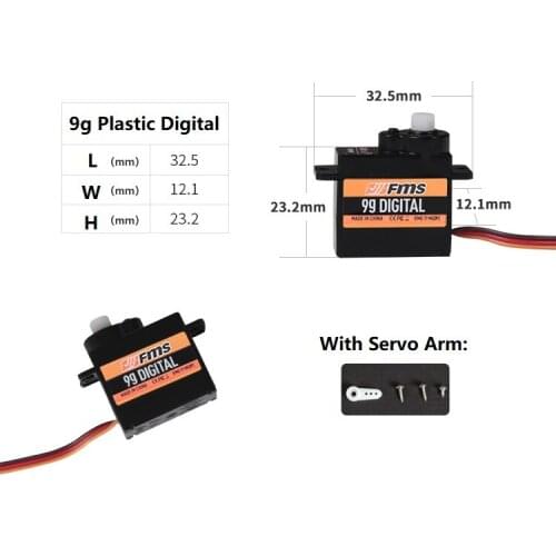 FMS 1400mm 1.4m Cessna Sky trainer 182 9g Servo postive FMSSER9GP RC Airplane Model Plane parts