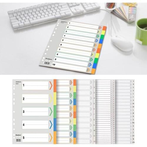 Index Sheets File Dividers Subject Dividers A4 File Dividers Set Office Subject Dividers Premium Punched Stationery