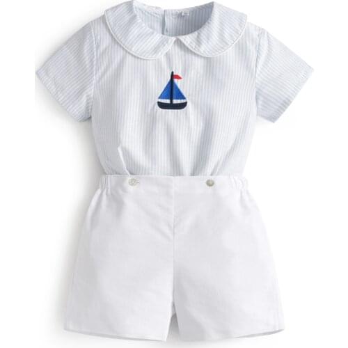 Newborn Boys Clothing Set 2021 Summer Baby Boys Shirt Shorts Outfits Short Sleeve Blouse and Pants Suit Children Kids Clothes