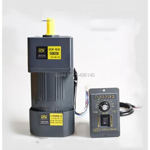 Motor 60W 220V AC Gear Speed Motor / Geared Motor 5IK60RGN-CF Motor + Speed Governor Speed Regulating Motor/speed Reducing Motor