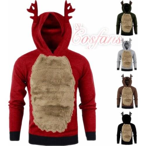 Men christmas Sweater Main Product Men Elk Cosplay Sweaters Cool Boy Worth Having Sweter Hot Selling Fashion Christmas clothes