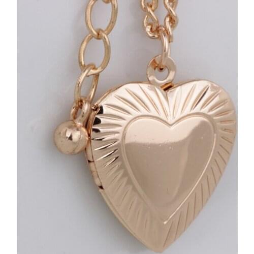 N126 Fashion jewelry locket necklace romantic heart pendant necklace