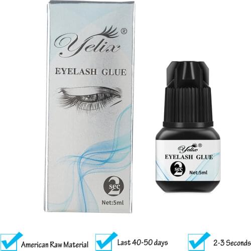 Fake Eyelash Extension Black Adhesive Glue False Eyelashes Glue -2-3 Second for lashes Extensions Professionals Long lasting