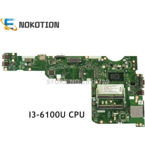 NOKOTION Laptop motherboard for Lenovo ThinkPad L560 I3-6100U CPU DDR3L AILL1 L2 LA-C421P Mainboard