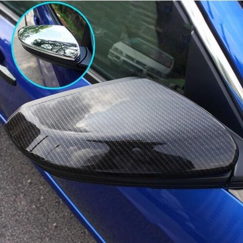 FIT FOR HONDA CIVIC 2016 2017 2pcs CHROME CARBON BLACK SIDE DOOR MIRROR COVER REAR VIEW TRIM STYLING CAP BEZEL PROTECTOR OVERLAY