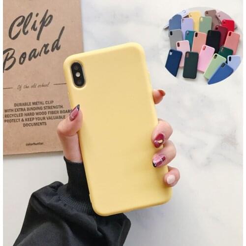 Silicone Solid Color Case for iPhone 11 XR X XS Max 7 8 6 S 6S Plus Soft Simple Color Silicone Cover for iPhone XS 11 Pro MAX
