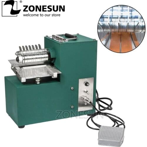 ZONESUN leather strap cutting machine slitting shoe bags straight paper cutter Vegetable tanned leather slicer tailor scissors