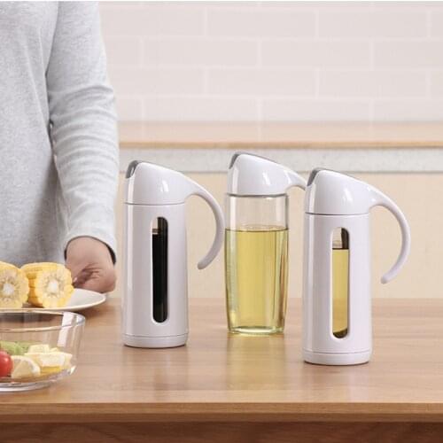Oil Dispenser Glass Olive Oil Bottle Pot Leakproof Sauce Vinegar Bottle Gravy Boat Oil Pourer Bottle for Cooking Honey Dispenser